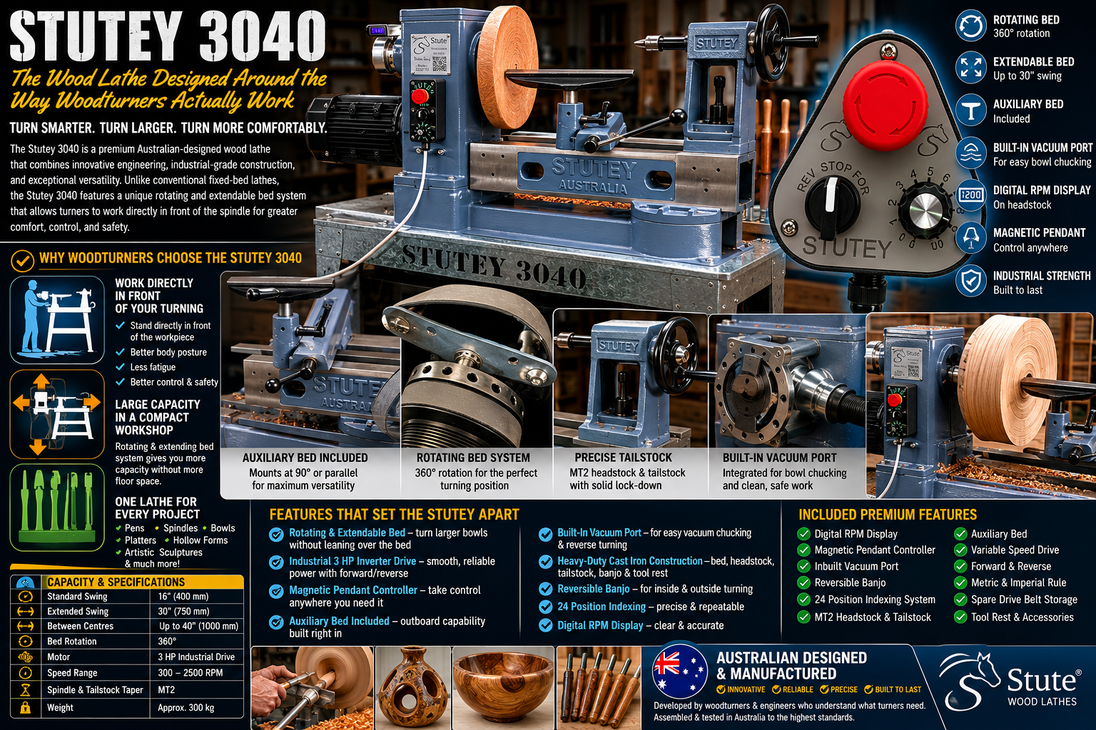 Stutey 3040 Lathe